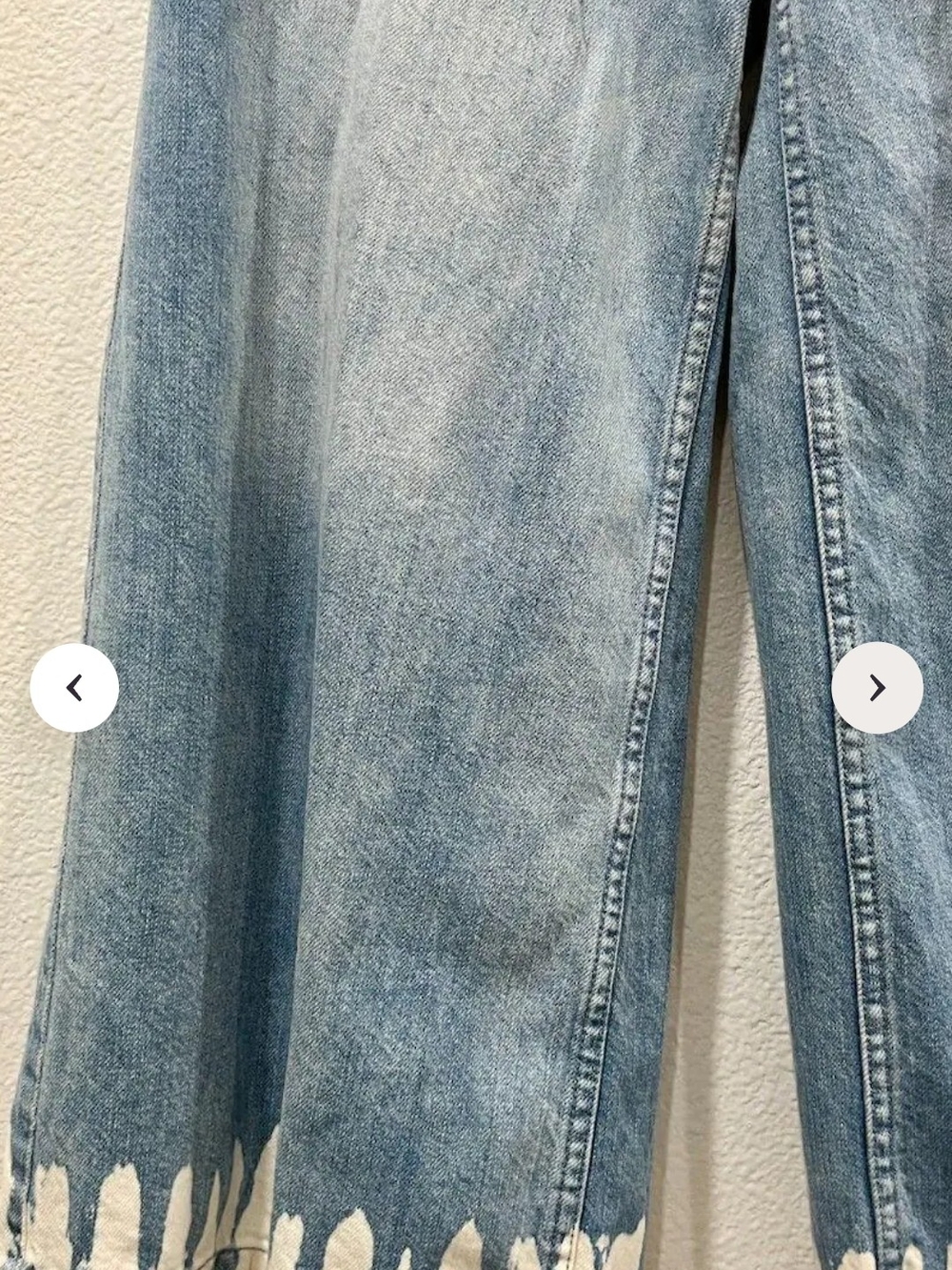 Anthropologie wide leg blue denim jeans Light Wash Blue - Picture 2 of 5